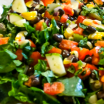 Vegetable Chopped Salad with Avocado Dressing