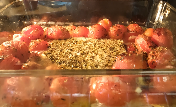 Lazy Baked Feta-Tomato Sauce